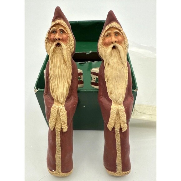 Vtg Kurt S Adler Santa Taper Candle Rings Old World Christmas Rare Set Unique 4" - Picture 2 of 12